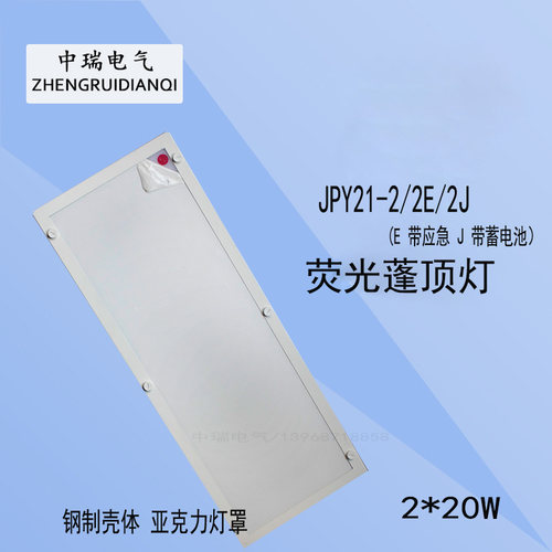 海星海事JPY21-2/2E/2J船用荧光蓬顶灯带应急蓄电池G13灯座2*20W