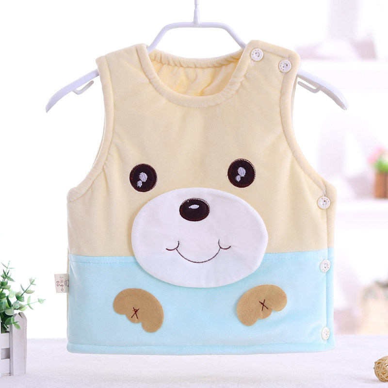 婴儿马甲秋冬纯棉保暖宝宝背心春婴幼儿马夹坎肩保暖新生儿衣服男