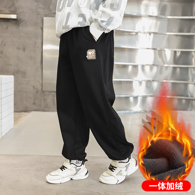 胖童装男女童加肥加大宽松卫裤2025秋新品中大童跑步户外运动长裤