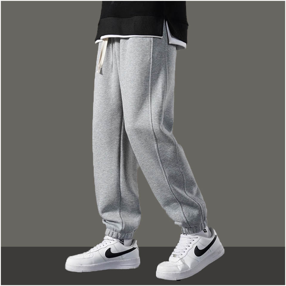 胖童装女童简约运动风束脚卫裤