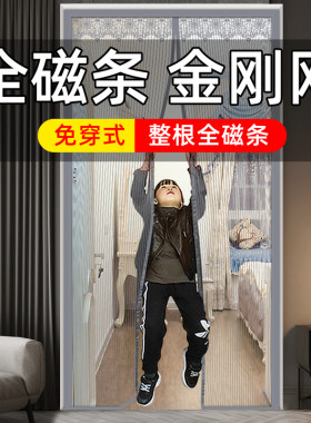 【加厚金刚网】门帘防蚊免打孔
