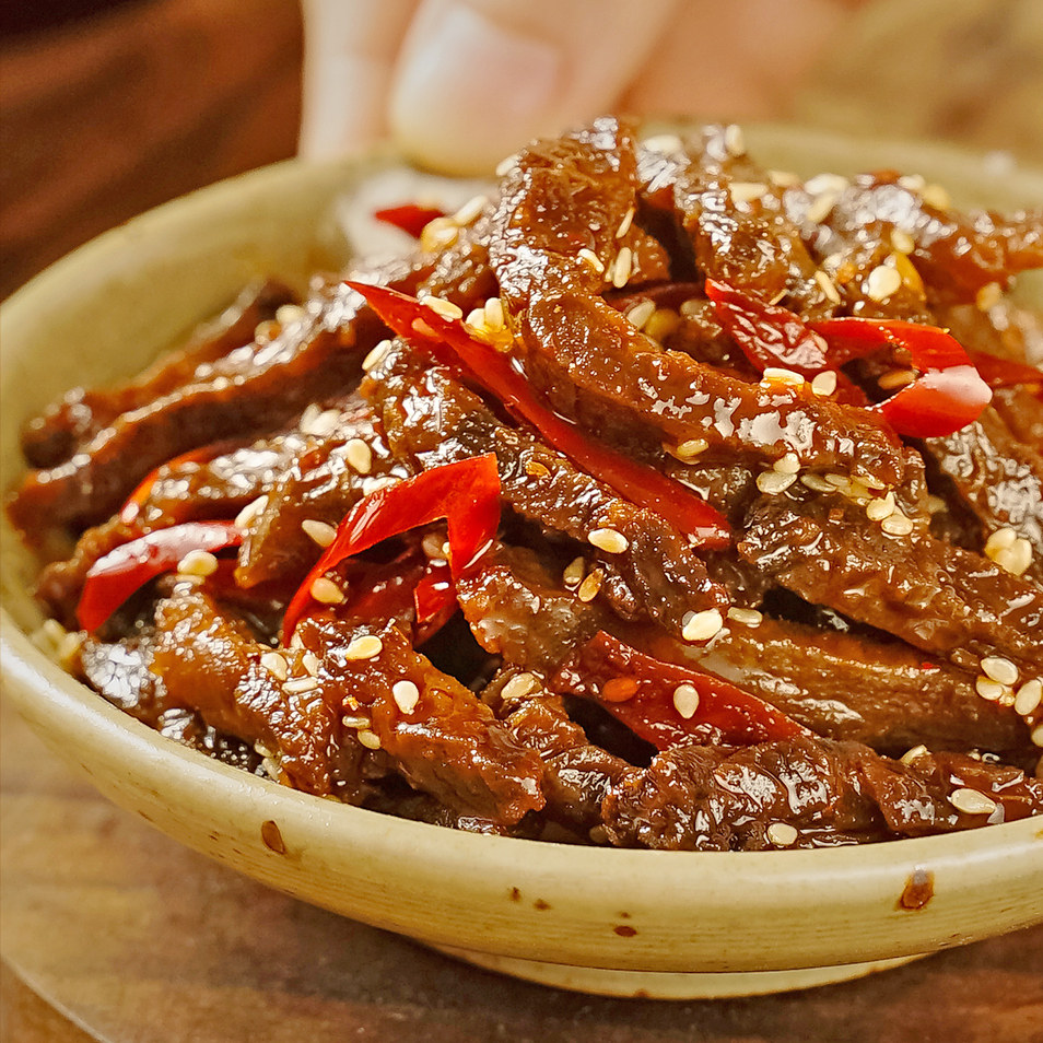 【曹颖甄选】肖三婆香辣冷吃牛肉120g*2袋四川成都麻辣美食买2赠1