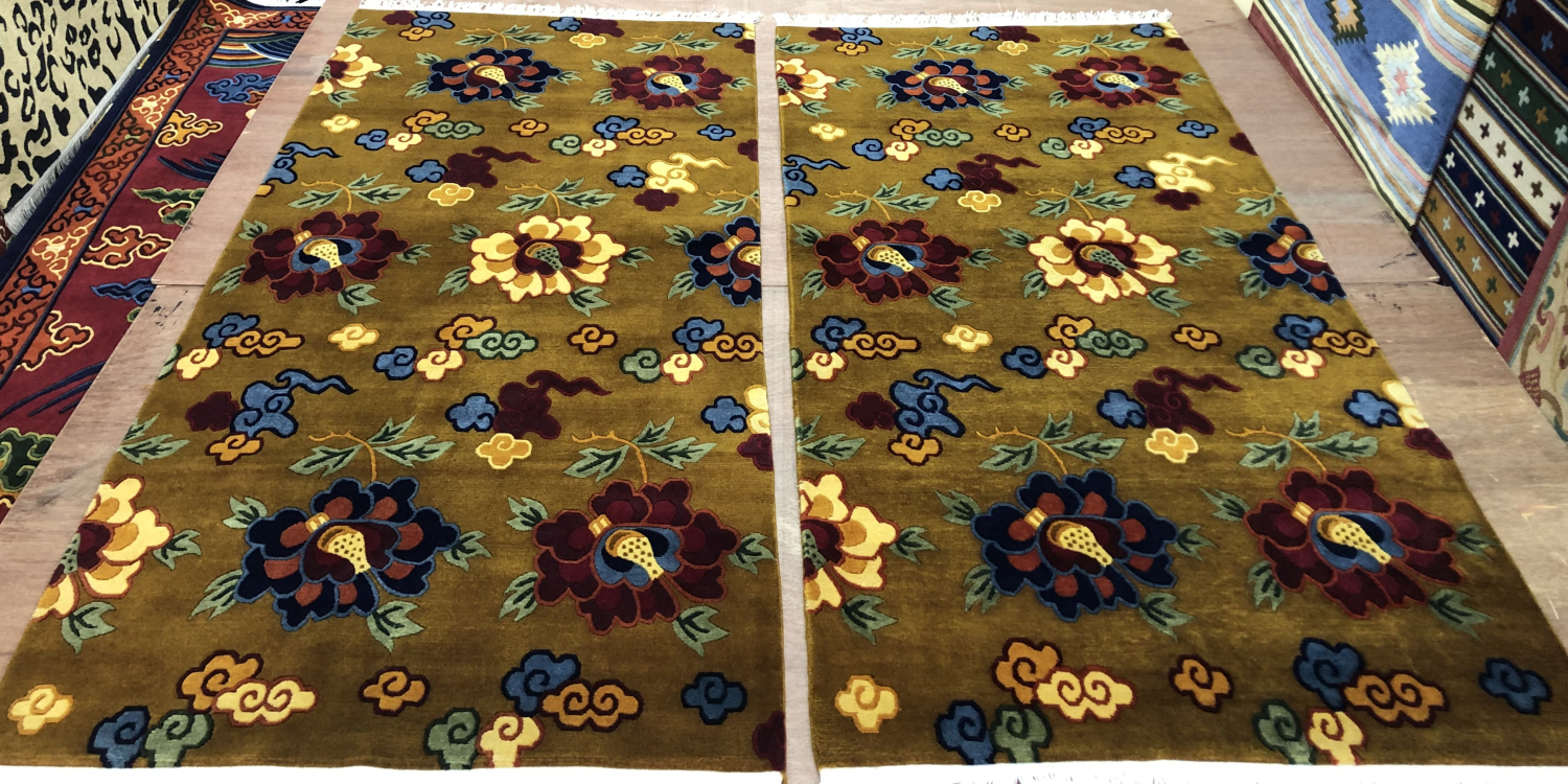 尼泊尔纯手工羊毛毯地毯直邮藏毯120织卧室客厅家用客厅毯子26