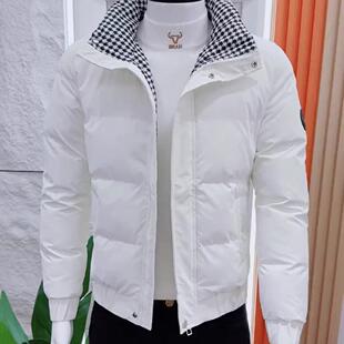 棉衣男冬季新款韩版修身短款立领纯色休闲棉服袄子简约外套上衣男