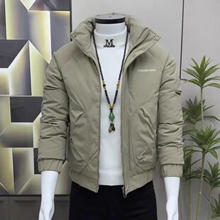 新款 休闲时尚 男士 修身 潮流百搭加厚保暖棉衣外套 棉衣韩版 2024冬季