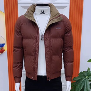 冬季新款男士立领棉服外套韩版修身帅气潮流简约轻奢百搭棉衣青年
