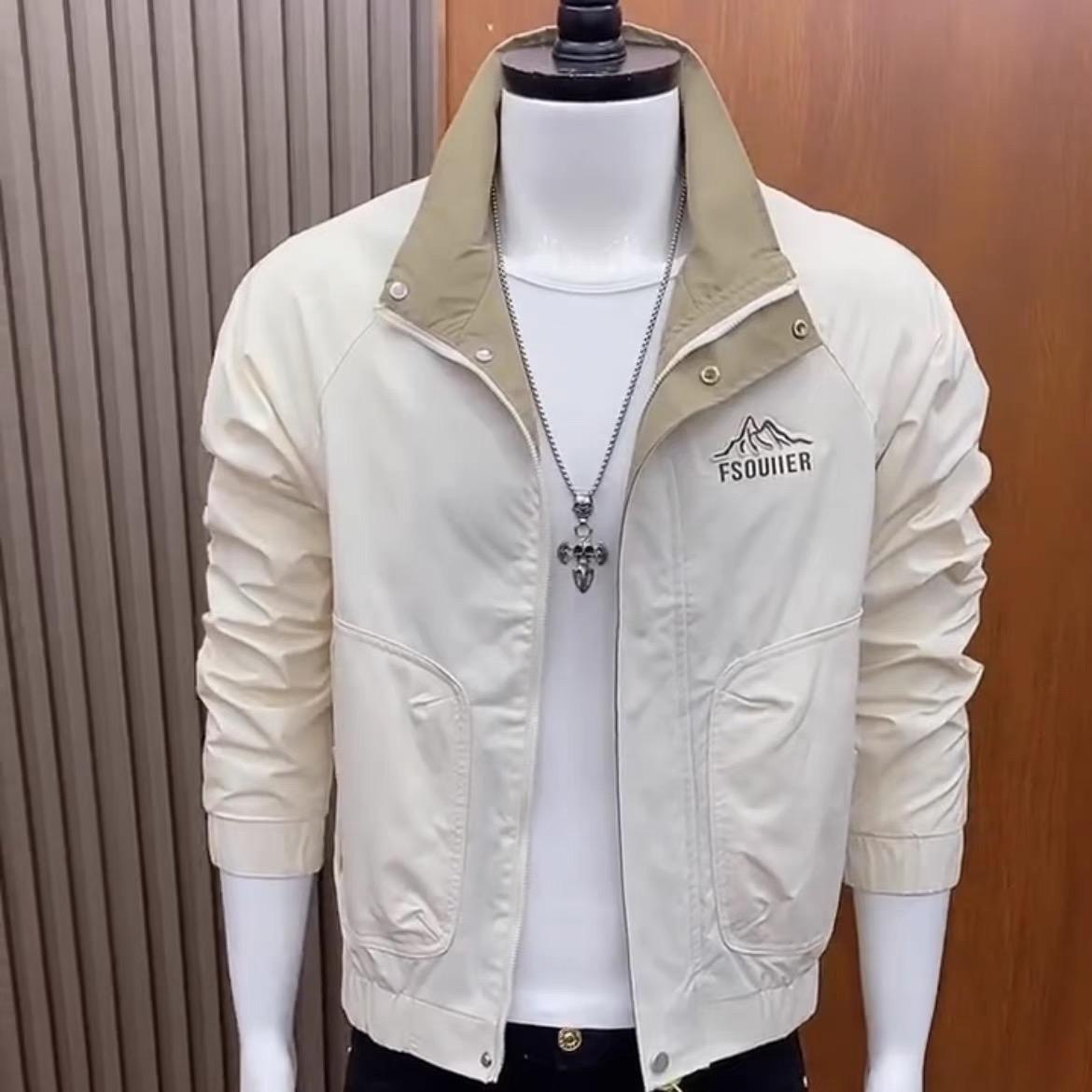 帅气男士时尚百搭夹克外套立领