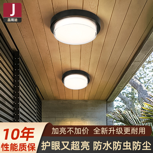阳台吸顶灯户外防水超亮防虫人体感应室外屋檐门厅灯别墅入户门灯