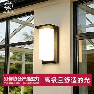 阳台壁灯围墙灯户外壁灯防水庭院门口感应灯超亮别墅阳光房专用灯
