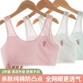 女童发育期内衣小学生网眼薄款 纯棉女孩文胸12岁10儿童内穿小背心