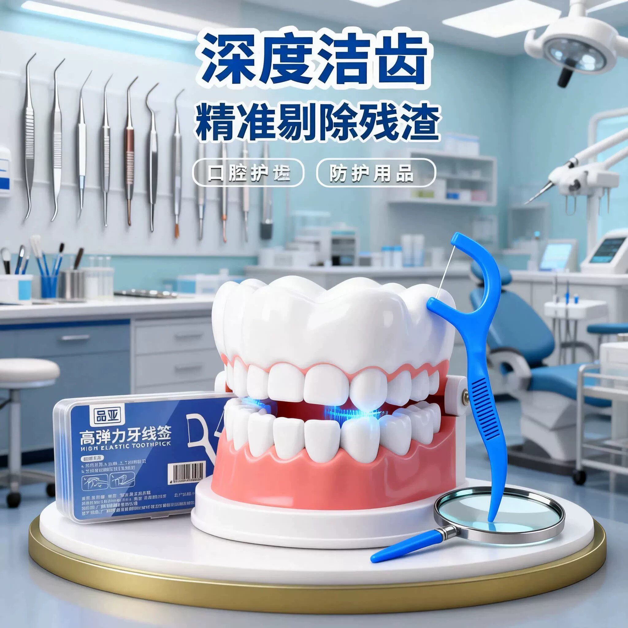 88vip2元牙线超细家庭装便携清洁剔牙牙签一次性家用牙线棒包邮