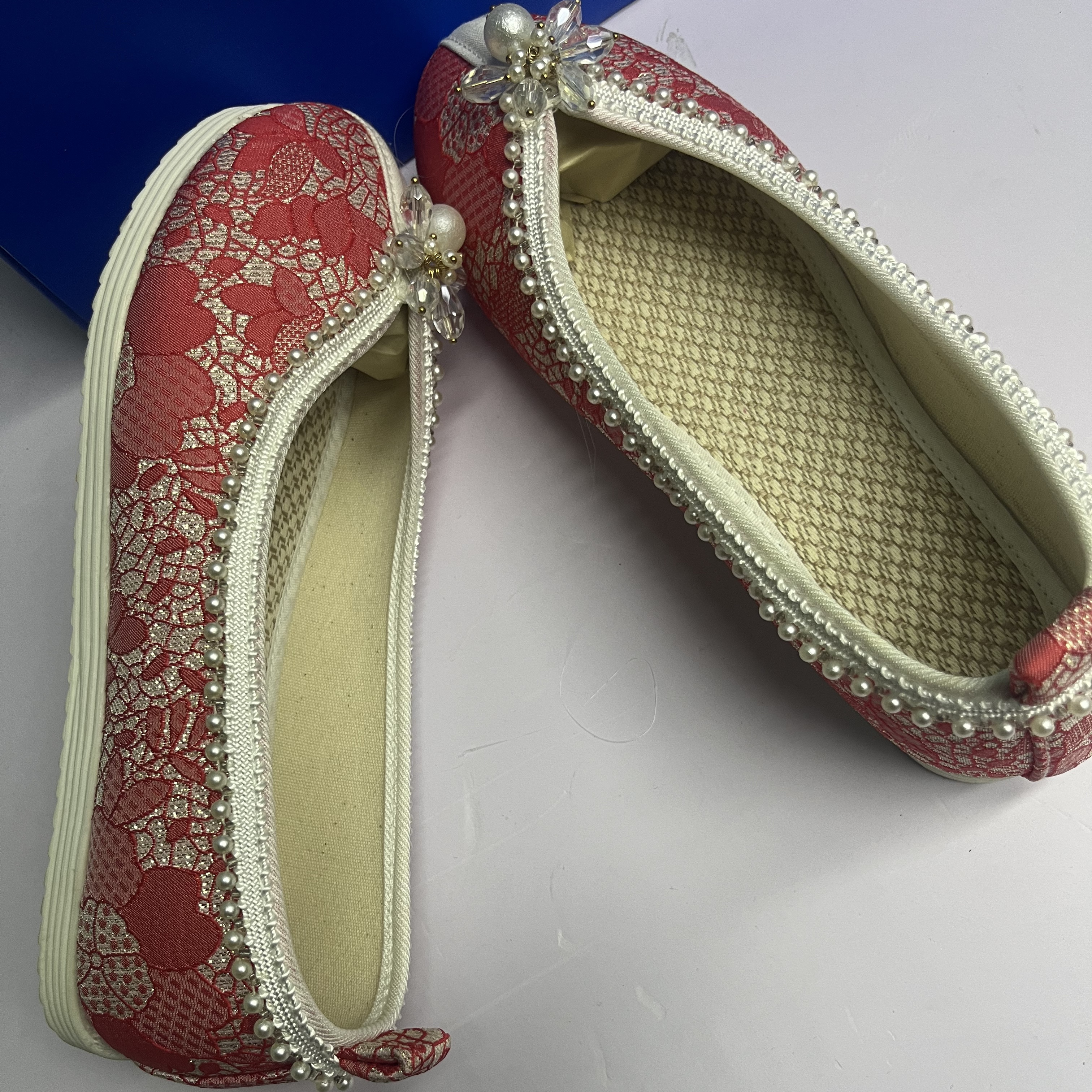 原创汉服鞋中国风绣花布鞋女茶艺师鞋女平跟古风茶人服古筝鞋布鞋