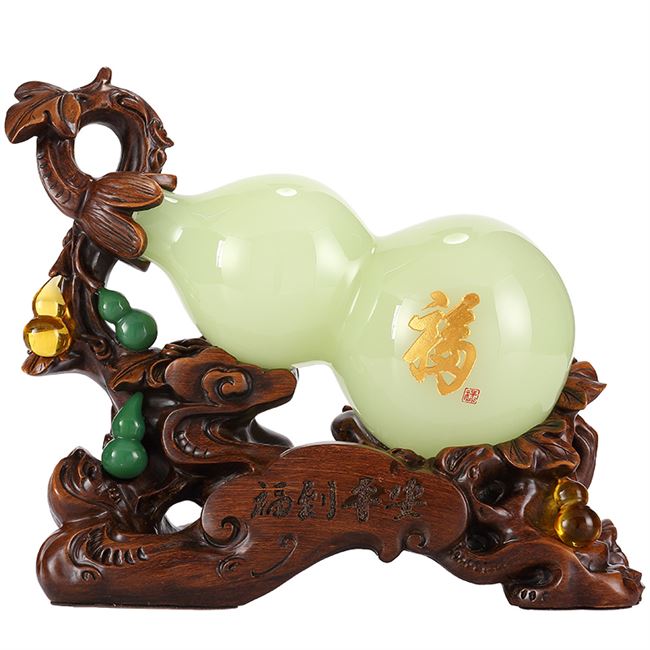福到平安招财风水葫芦摆件工艺品办公酒柜客厅装饰品乔迁入伙礼品