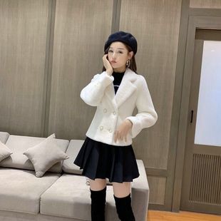 水貂绒外套女短款宽松加棉加厚黄金绒秋冬新款百搭黄金貂绒上衣潮