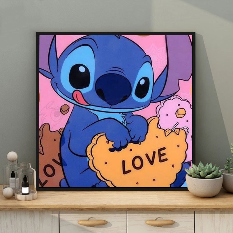 史迪仔钻石画2024新款卧室点贴钻十字绣卡通儿童手工5diy钻石贴画