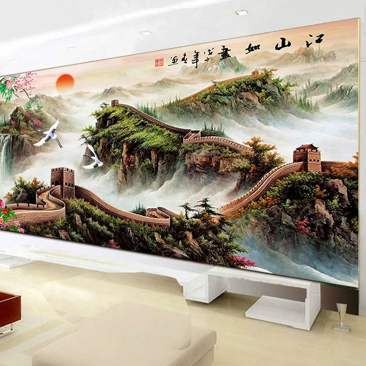 江山如画5D满钻山水钻石画