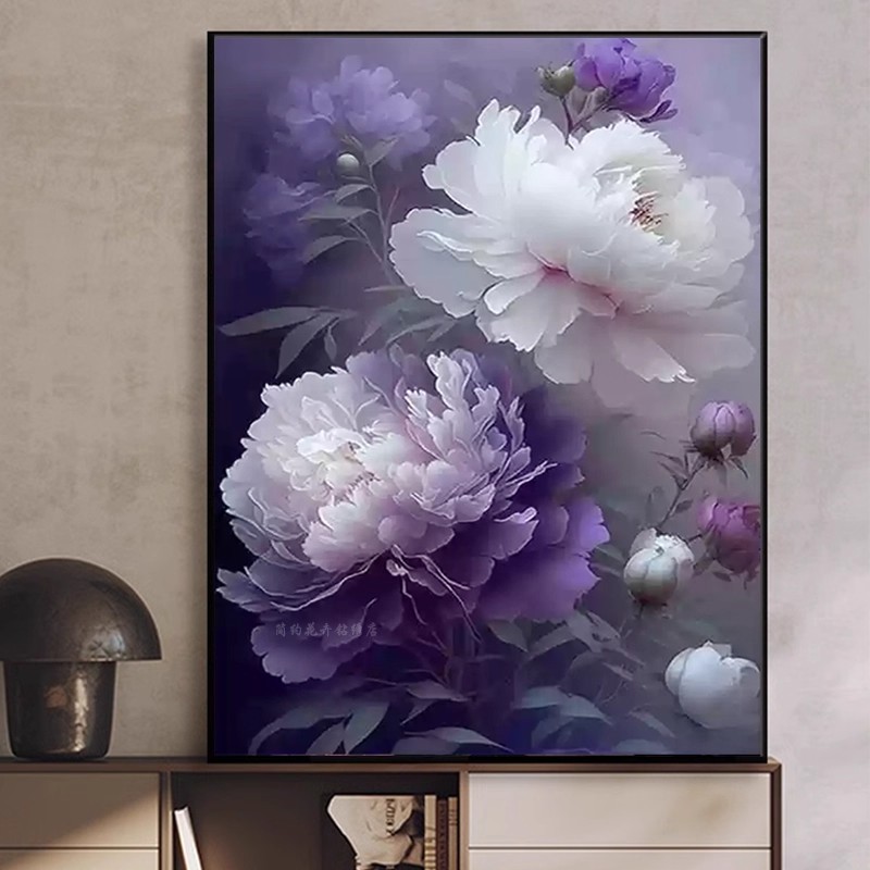 钻石画手工DIY满钻客厅卧室装饰牡丹花卉钻石绣十字绣粘贴水晶5d