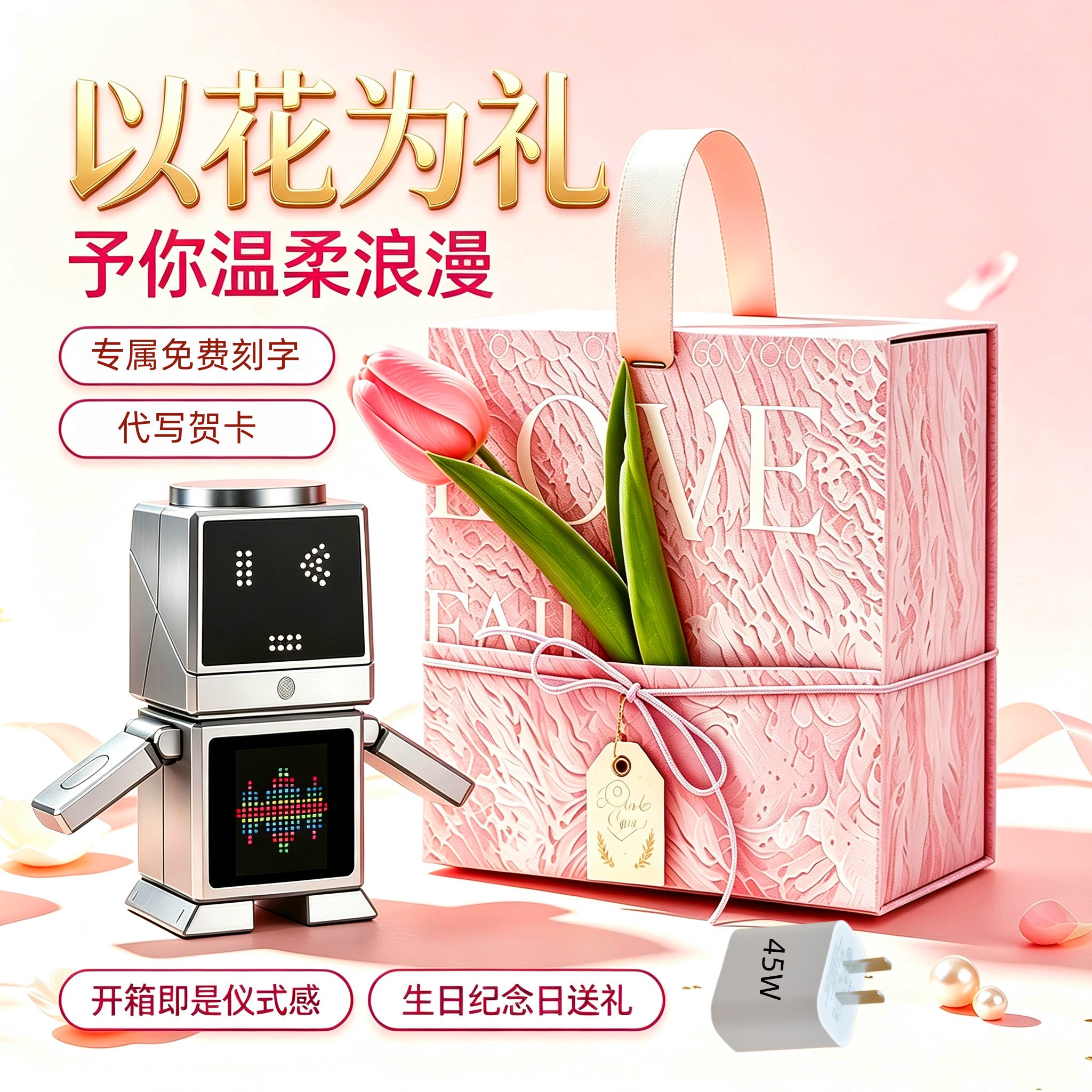 生日礼物女生圣诞节送老师闺蜜朋友实用无线充电礼盒蓝牙音箱音响