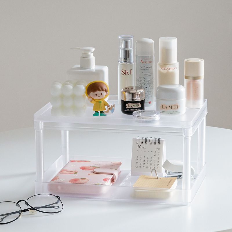 透明简约双层置物架桌面