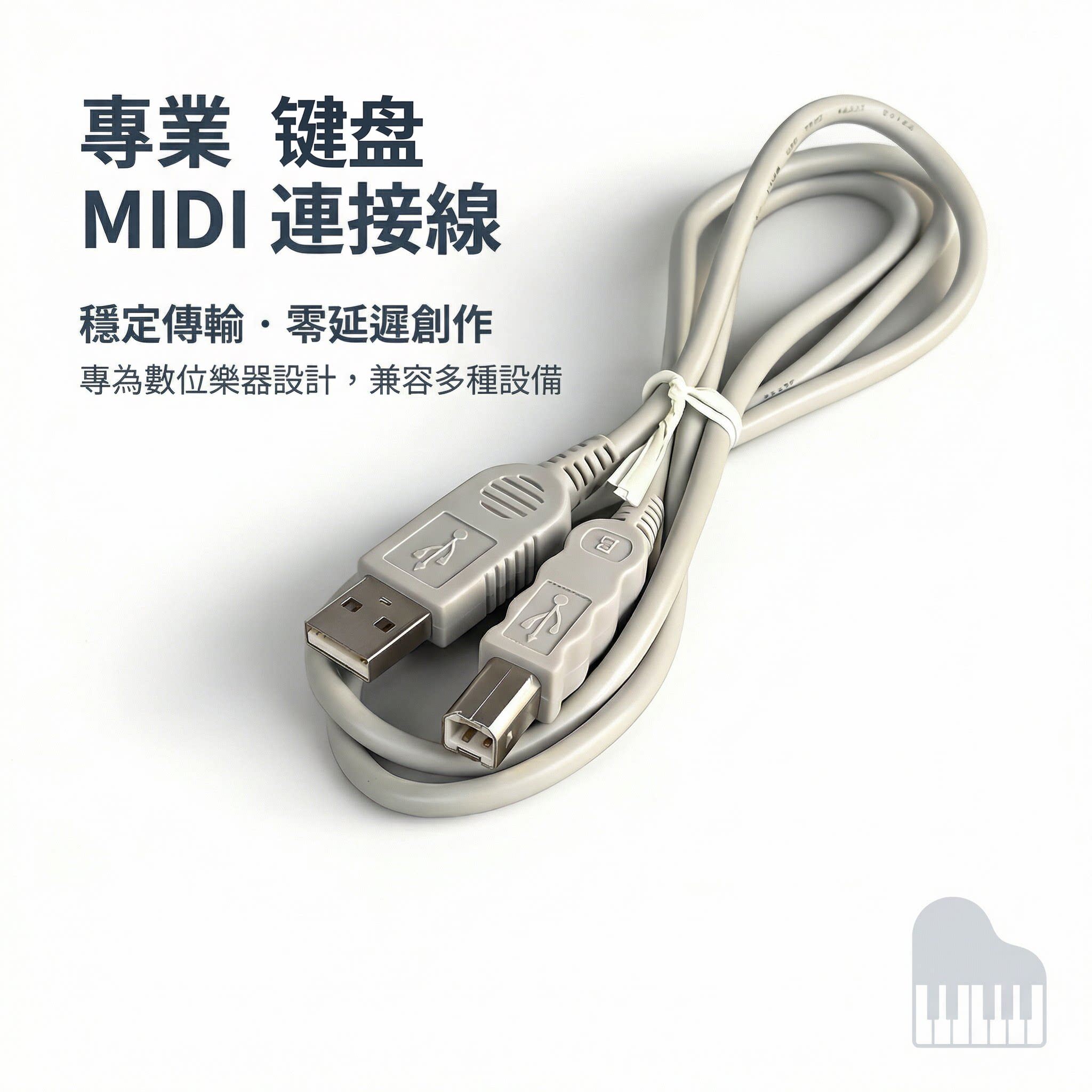适用midiplus midi键盘连接线USB A to B 方
