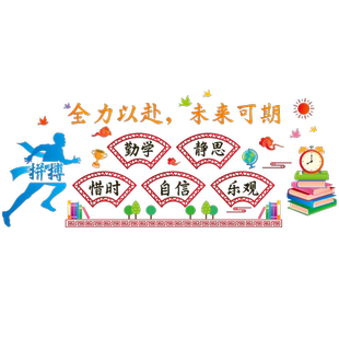 名人名言励志标语墙贴学校教室班级文化布置装饰楼梯走廊中考高考