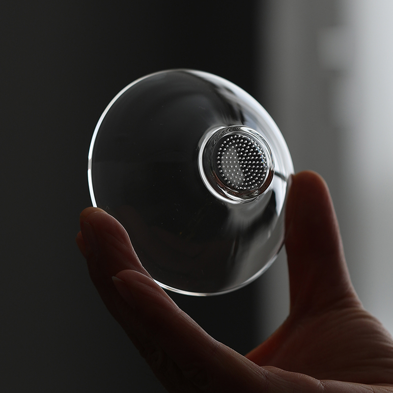 玻璃茶漏斗透明斗笠茶滤泡茶茶叶过滤器功夫茶茶隔大号茶过虑渣网