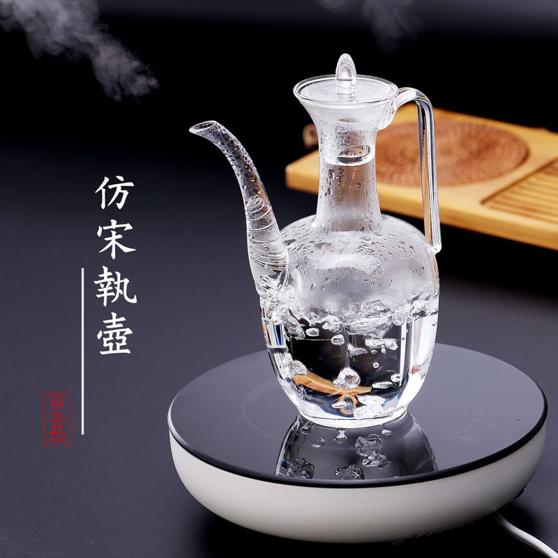 复古玻璃仿宋执壶茶壶绿茶泡茶器