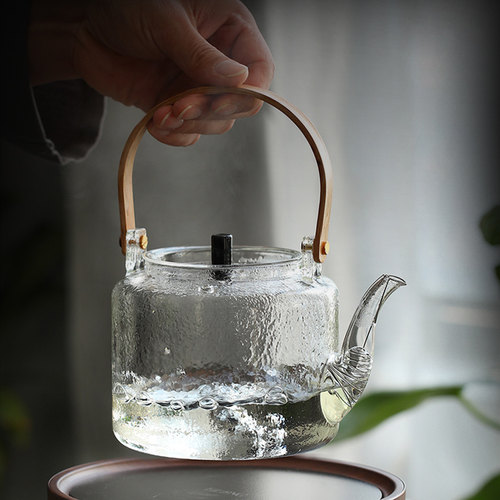 日式提梁玻璃煮水壶透明煮茶壶