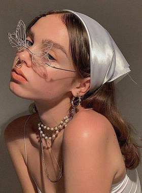 2020新款潮个性渐变蜻蜓太阳镜欧美时尚彩色翅膀墨镜女凹造型眼镜