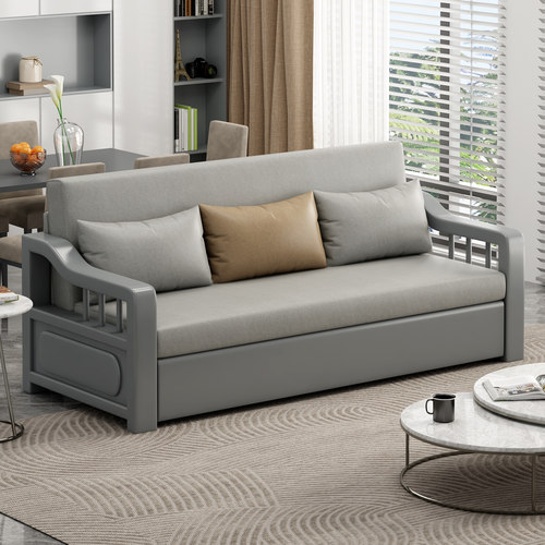 折叠沙发床实木多功能