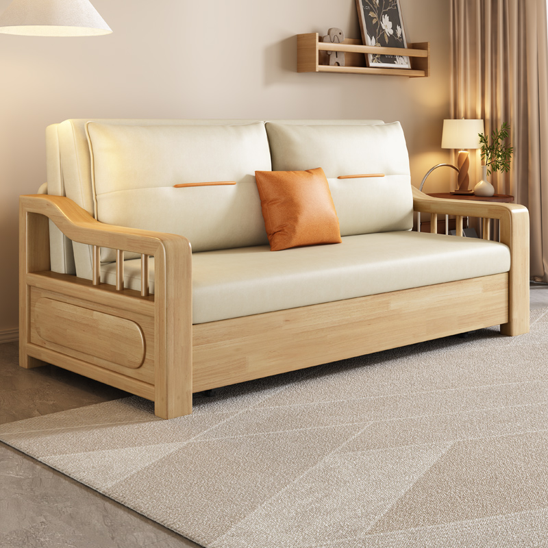 2024新款沙发床实木电动北欧简约