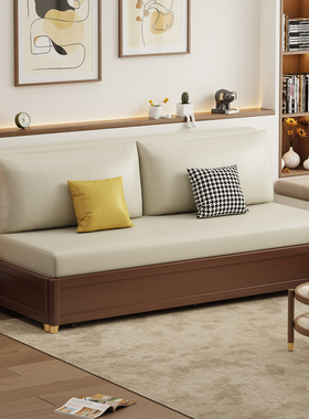 小户型网红款沙发床折叠两用 单人多功能实木1米5沙发床2025新款