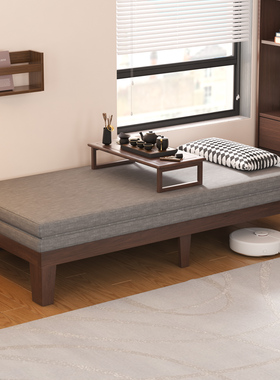 书房实木沙发床折叠两用2026新款小户型单人中式沙发床一体伸缩床