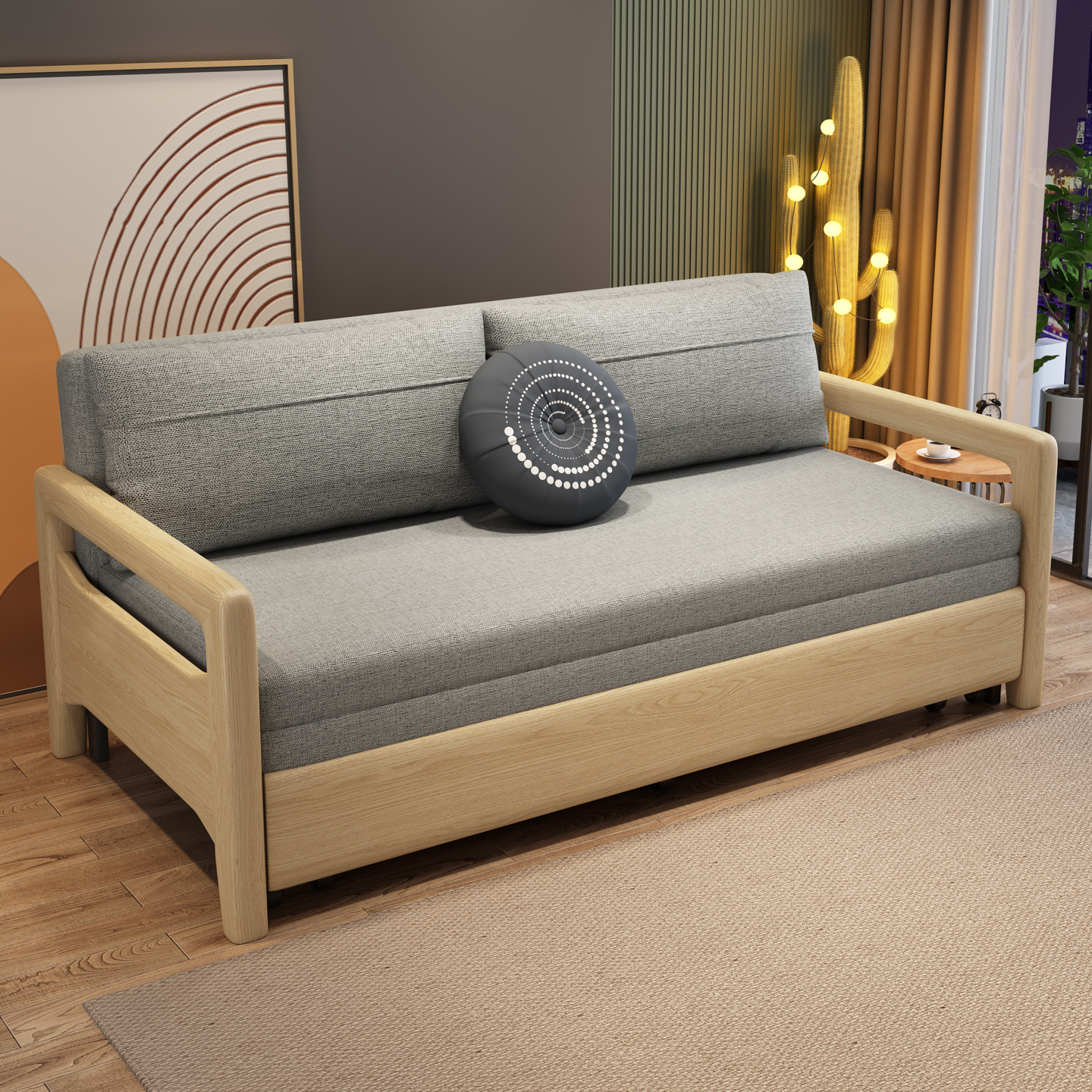 HUALONG多功能实木小户型沙发床