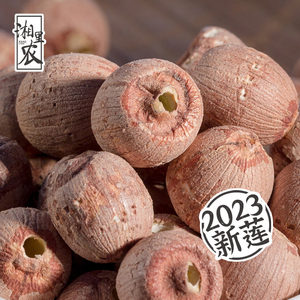 湘里农特级大号去芯红皮莲子干货1000g 无硫红莲湘潭无心湘莲特产