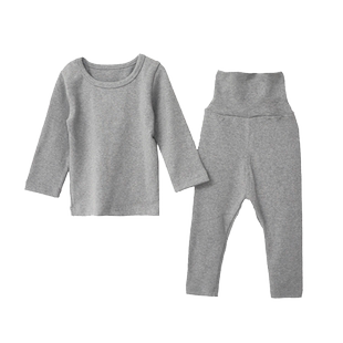 婴儿保暖内衣服宝宝秋衣套装分体纯棉高腰护肚红色秋衣秋裤女宝男