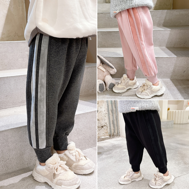 小童加绒卫裤休闲裤运动宽松裤子