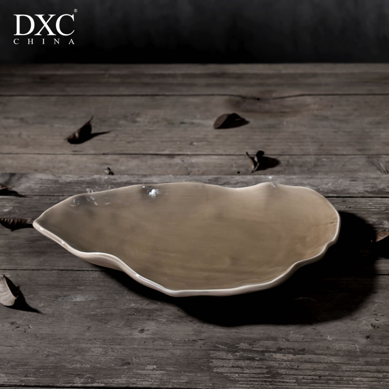 dxc不规则日式个性简约陶瓷盘子