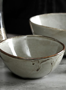 DXC 陶瓷汤碗创意不规则小吃饭碗大号个性泡面沙拉碗家用北欧餐具