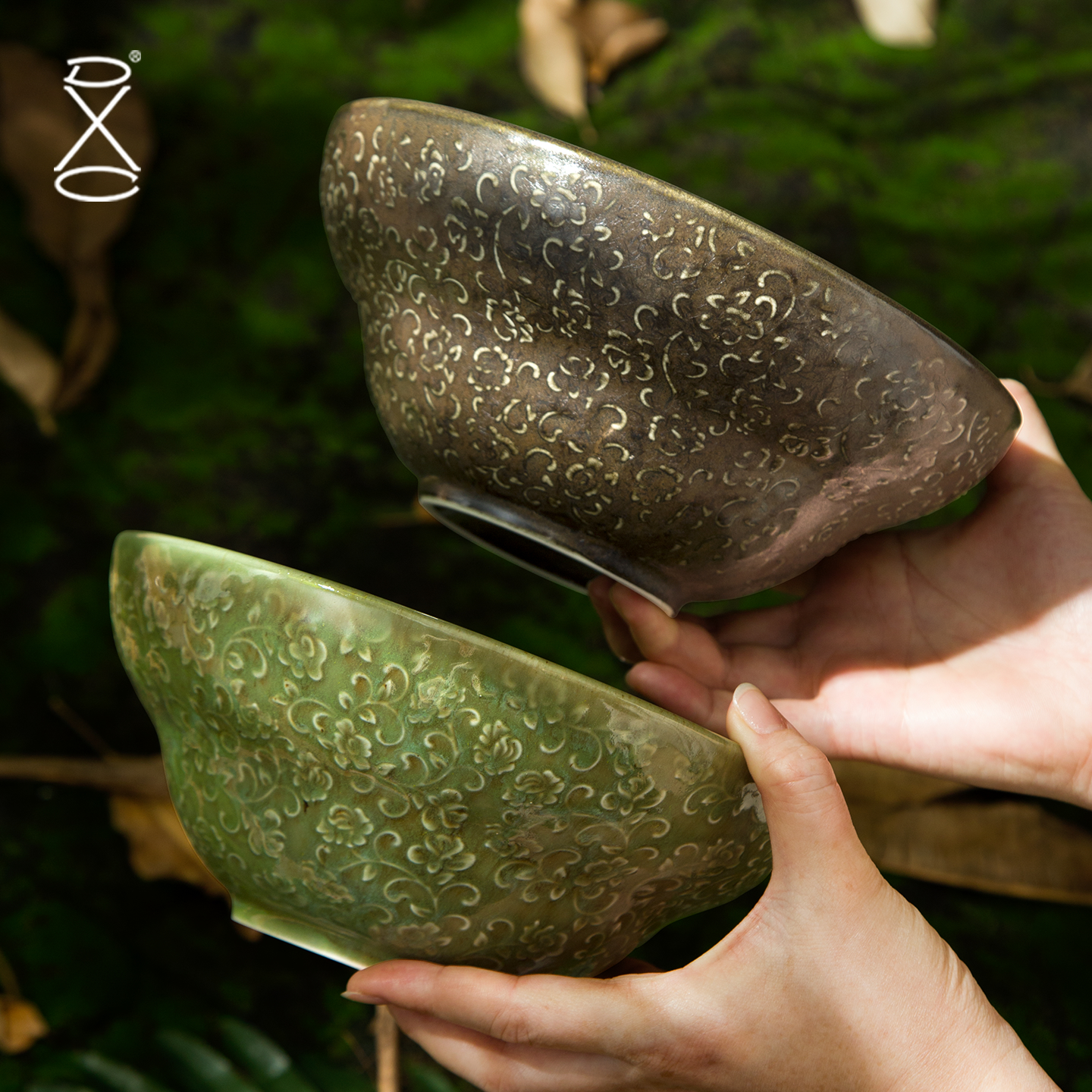 DXC陶瓷玫瑰浮雕餐厅酒店陶瓷碗