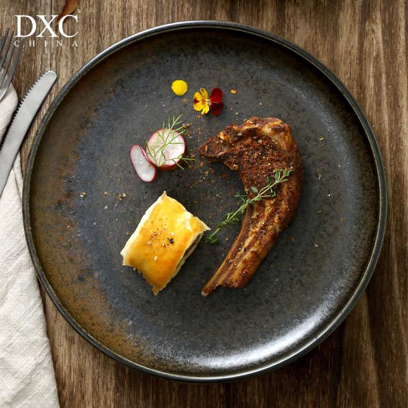 DXC牛排创意个性家用8寸小号盘子