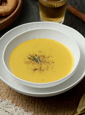 DXC北欧风创意岩石艺术家用圆形纯白色浮雕陶瓷浅碗 磨砂白菜碗