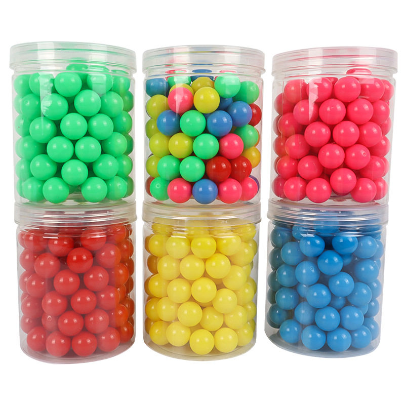 彩色计数小球小学数学教具5计数塑料球15mm20mm5种彩色实心弹弹球益智玩具概率小球轨道小球彩色无孔珠子