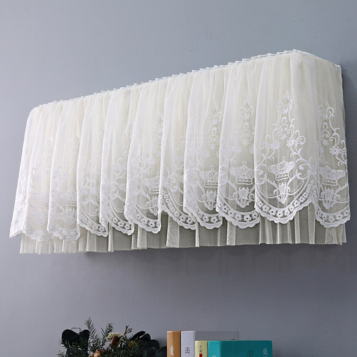 爱心妍立体蕾丝刺绣挂式空调罩子