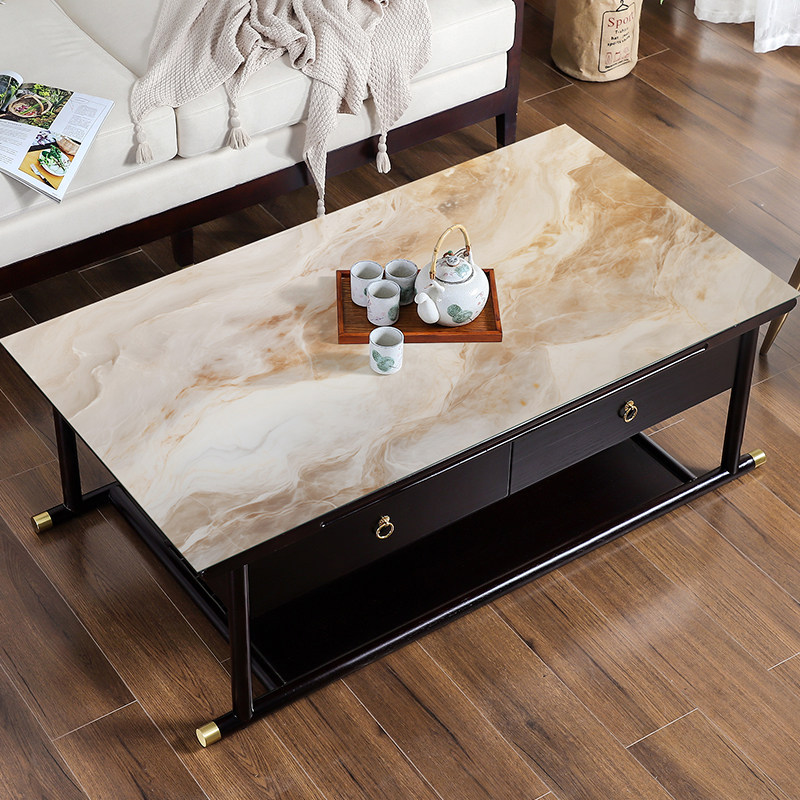 简约石纹茶几桌布防油防水免洗防烫客厅茶几餐桌布皮革桌面保护垫,居家布艺,茶几垫,淘宝优惠券,粉丝福利购,淘宝优惠卷