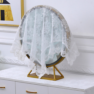 镜子盖布梳妆台防尘布桌布小圆镜遮镜布多用方巾盖巾防尘罩遮灰布