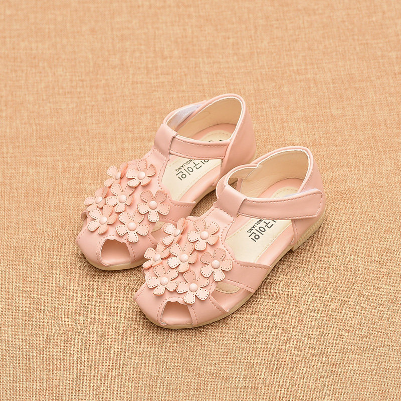 Sandales enfants en PU Baotou pour été - semelle caoutchouc - Ref 1053443 Image 4