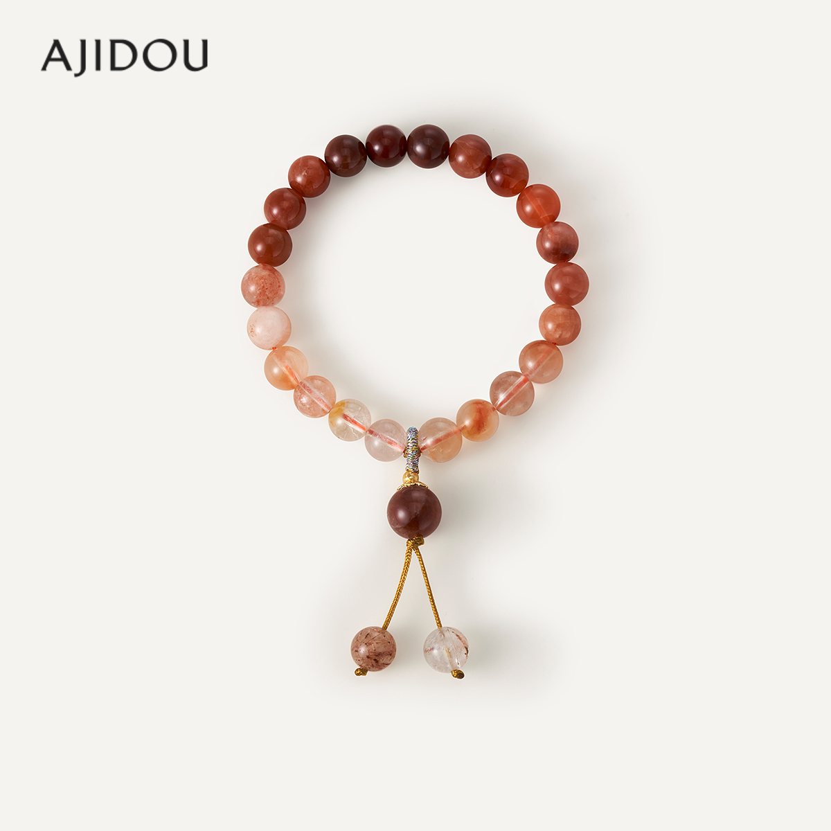 AJIDOU阿吉豆时尚水晶串珠手链时尚手串小众轻奢串珠福气来财手串