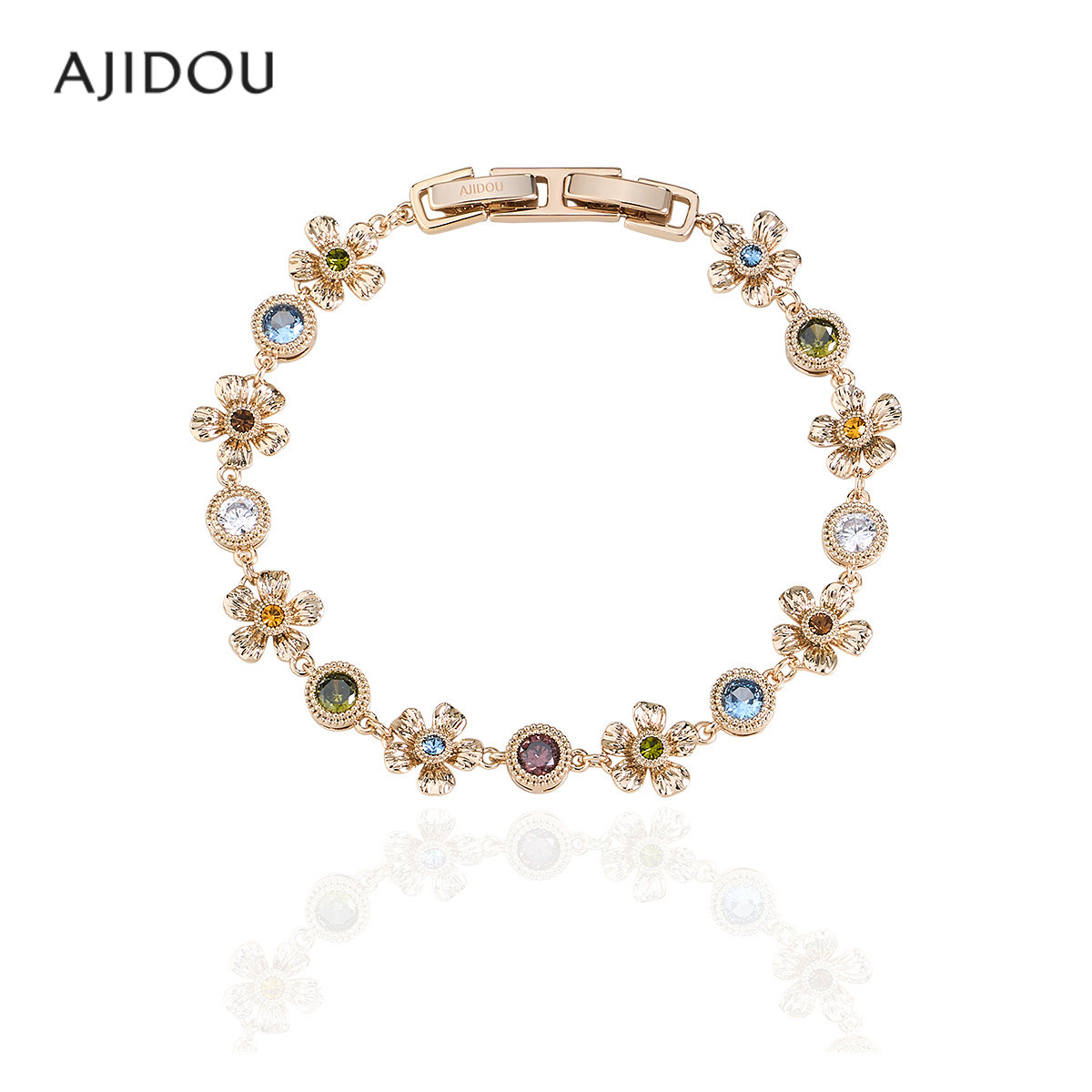 AJIDOU阿吉豆手饰女款庄园旋律系列璀璨锆石手链轻奢小众手环手串