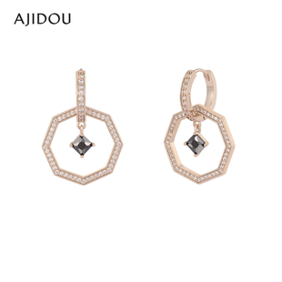 AJIDOU阿吉豆耳环女光影都市系列时尚款一款多戴潮酷耳圈耳钉耳饰